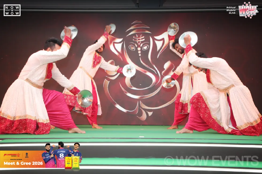 Classical dancers performing at JK Lakshmi Cement meet and greet