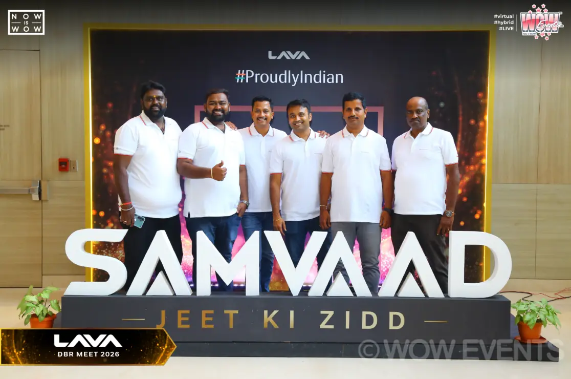 Lava team behind the Samvaad Jeet Ki Zidd sign