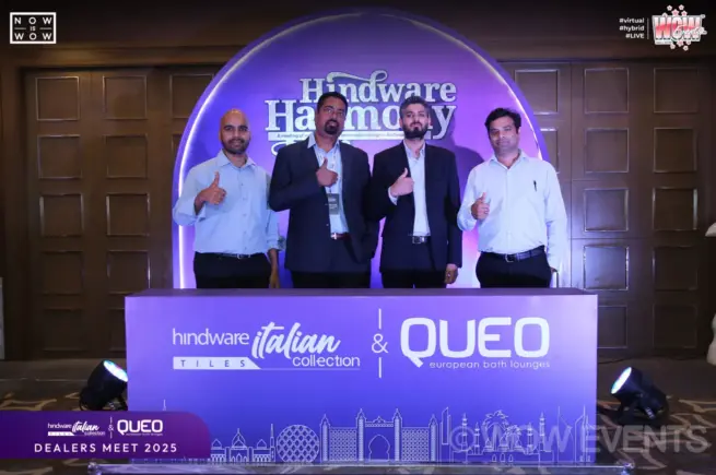 Hindware Italian Collection and Queo dealers meet speakers on stage